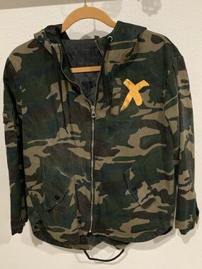 SZS production BOMB Camoflauge Utility Grunge Skater Jacket, Korean style, M